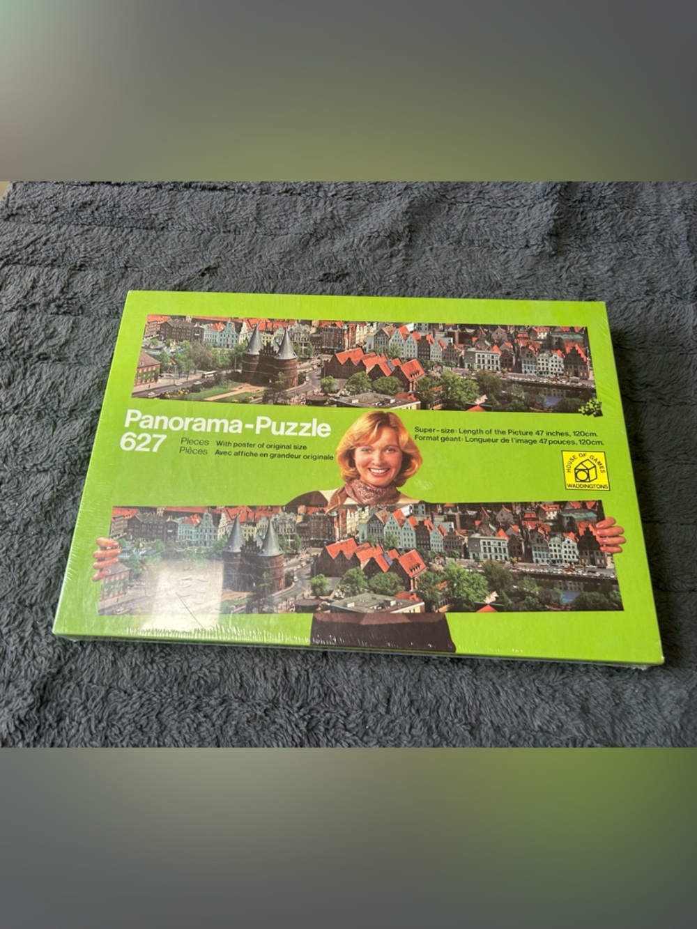 Vintage Waddingtons House of Games Panorama-Puzzle 627 Pieces - Lübeck Germany